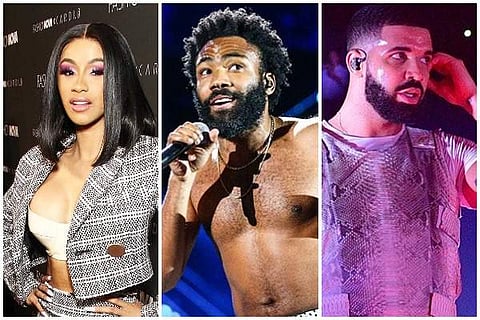 Cardi B, Childish Gambino, Drake