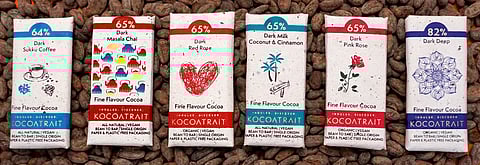 This chocolate has reclaimed cotton in its packaging and helps reduce the carbon footprint