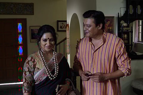 Anjana Basu and Saswata Chatterjee in Dwikhondito