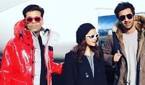 Karan Johar, Alia Bhatt and Ranbir Kapoor