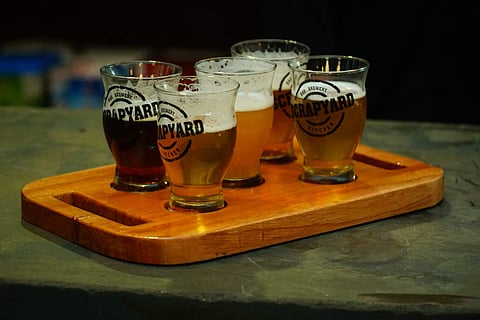 Five variants of craft beer at Scrapyard