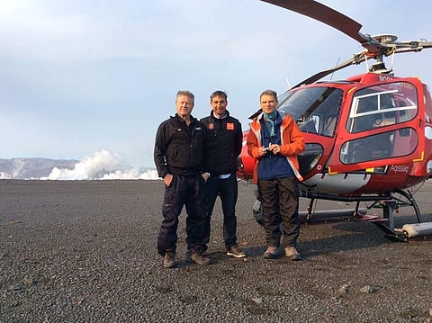 Michael Pitiot on the sets of Terra