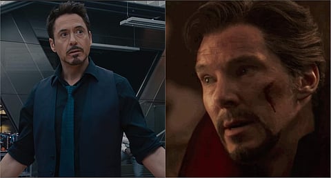 Robert Downey Jr and Benedict Cumberbatch as Tony Stark and Benedict Cumberbatch