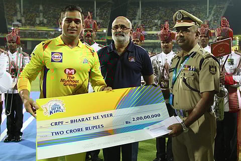 IPL 2019: MS Dhoni donates Rs 2 crore from CSK to the CRPF