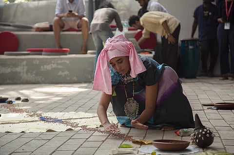 Tabita Rezaire at the Biennale. All images courtesy Kochi Biennale Foundation.