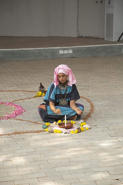 Tabita Rezaire at the Biennale. All images courtesy Kochi Biennale Foundation.