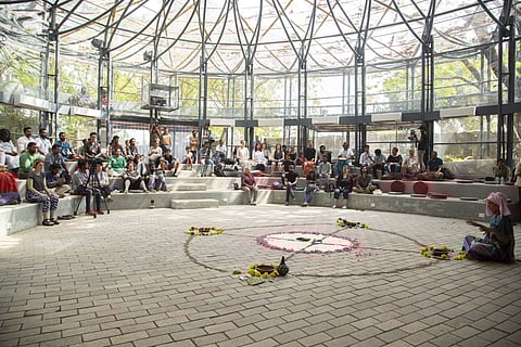 Tabita Rezaire at the Biennale. All images courtesy Kochi Biennale Foundation.
