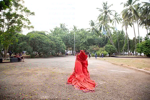 Kochi-Muziris Biennale 2018: Aryakrishnan R gives a performance at the art festival's main venue of Aspinwall House in Fort Kochi. All images courtesy Kochi Biennale Foundation.