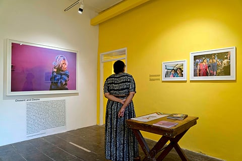 Works by Sunil Gupta and Charan Singh at the Biennale. All images courtesy Kochi Biennale Foundation.