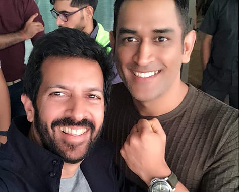 Kabir Khan with Dhoni