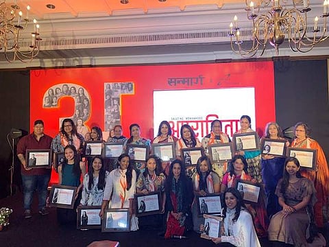 The nominees of Aparajita with Ruchika Gupta