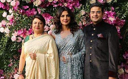 Priyanka Chopra with mother Madhu Chopra and brother Siddhart Chopra