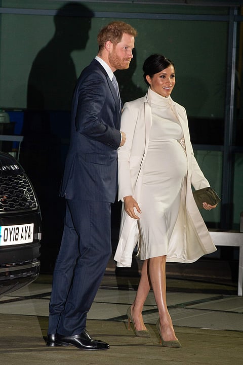 February 13, 2019: Britain's Prince Harry and his wife Meghan attend a gala performance in London. (Xinhua/Ray Tang/IANS)