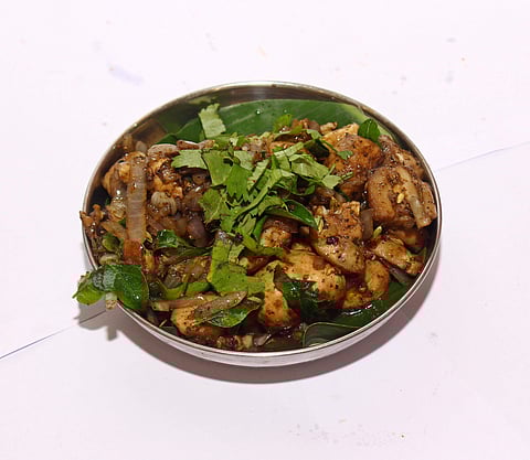 Non-vegetarian dishes at Murukku Meesai Mess in Ambattur's OMR Food Street