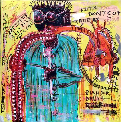 The brush (acrylic on canvas)