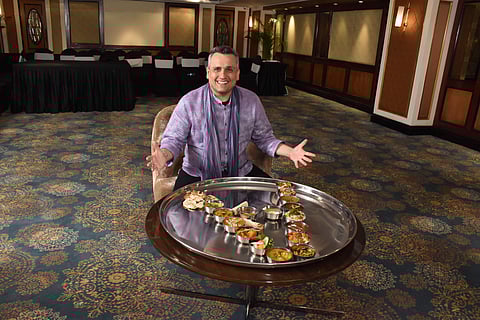 Joe Russo enjoying the Avengers thali