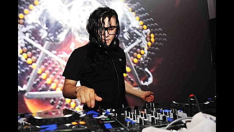 Skrillex on the decks