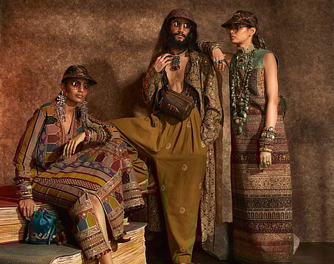 New Delhi: Models showcase Kashgaar Bazaar by Sabyasachi Mukherjee (Photo: IANS)