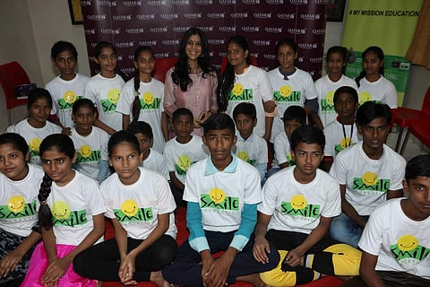 Mumbai: Actress Sakshi Tanwar celebrates Mother's Day with underprivileged children at Smile NGO, in Mumbai on May 9, 2019. (Photo: IANS)