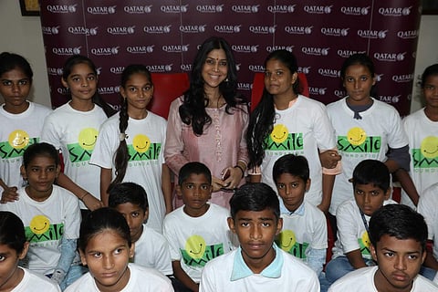 Mumbai: Actress Sakshi Tanwar celebrates Mother's Day with underprivileged children at Smile NGO, in Mumbai on May 9, 2019. (Photo: IANS)