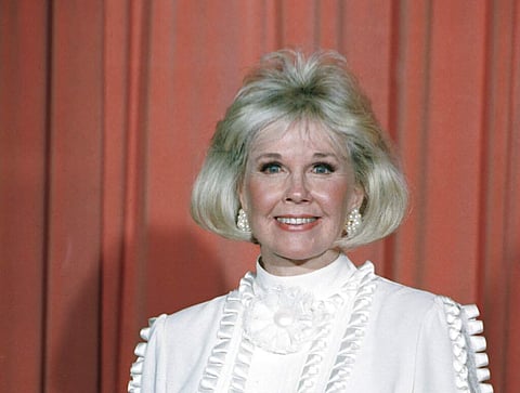 Jan 28, 1989 file photo: Doris Day receives the Cecil B DeMille Award. (AP Photo)