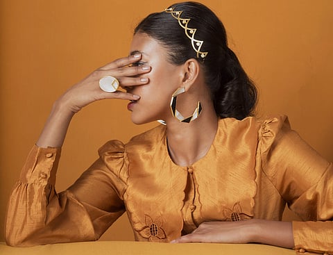 Coralie Geometric Hoop