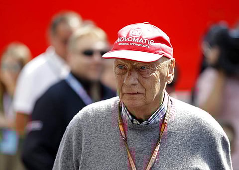 2018 file photo: Former Formula One World Champion Niki Lauda of Austria. (AP Photo/Luca Bruno)