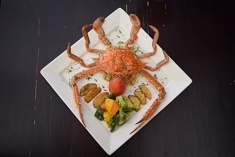 Crab at 18 Degree Rooftop Bistro, Fort Kochi