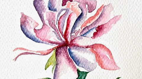 Watercolour painting workshop at Madras Art Store