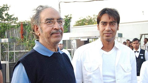 Ajay Devgn with father Veeru Devgan