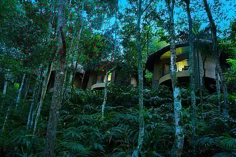 Circular cottages at Poetree Sarovar Portico