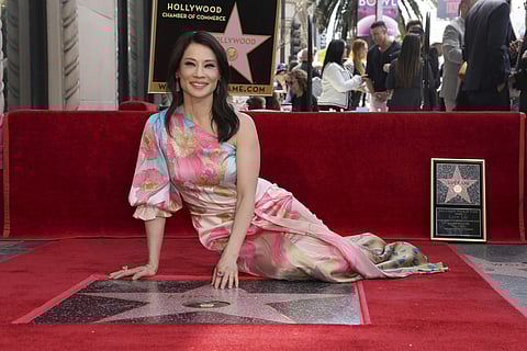 Lucy Liu poses at a ceremony honouring her with a star on the Hollywood Walk of Fame on Wednesday, May 1, 2019, in Los Angeles. (Photo by Willy Sanjuan/Invision/AP)