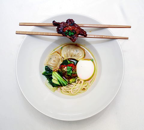 Tibetan style quail thukpa