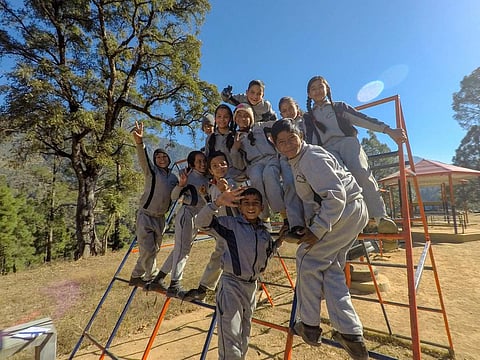 Students from Himalayan School Of Life