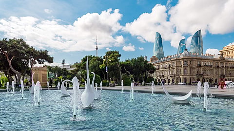 Swan fountain, Azerbaijan