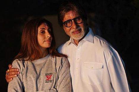 Amitabh Bachchan with daughter Shweta Bachchan
