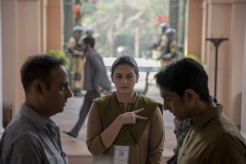 A still from Leila featuring Huma Qureshi