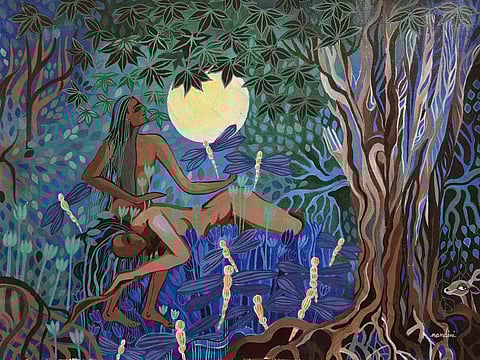 A painting by Nandini R Nair