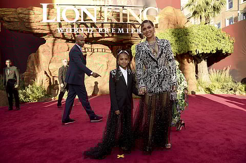 Beyonce and Blue Ivy arrive at the world premiere of The Lion King