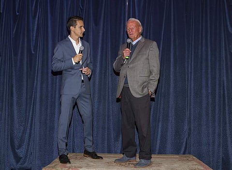 Harris Katleman and his grandson Nick (Peter Mah via AP)
