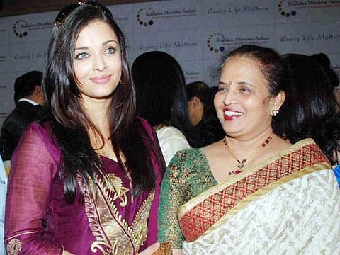 Aishwarya Rai Bachchan with mother