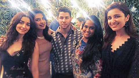 Alia Bhatt, Priyanka Chopra, Nick Jonas, Arpita Khan and Parineeti Chopra