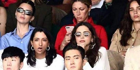 Deepika and Anisha at the match