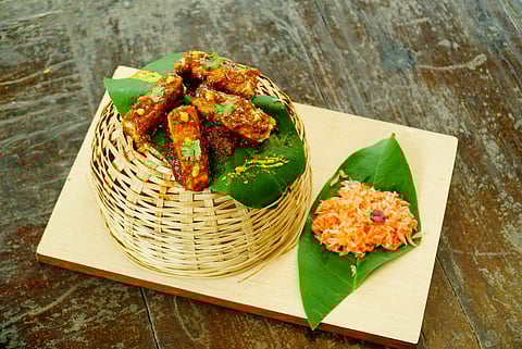 Smoked Hilsa at Vedic Village Spa Resort