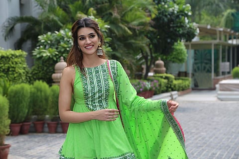 New Delhi: Actress Kriti Sanon during the promotion of her upcoming film 'Arjun Patiala' in New Delhi, on July 23, 2019. (Photo: Amlan Paliwal/IANS)