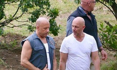 Vin Diesel with Joe Watts. Source: Internet