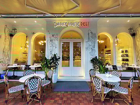 The outdoor area of the restaurant