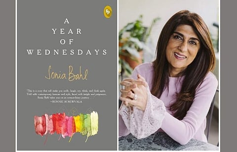 The cover of the book and author Sonia Bahl