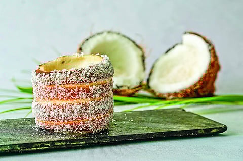 Hungarian chimney cakes with coconut sugar