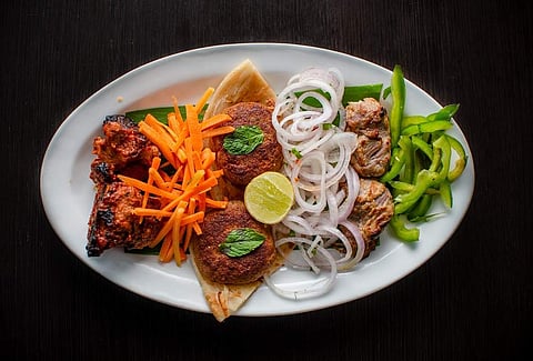 Azadi Kebab Platter at Aminia
